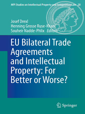 cover image of EU Bilateral Trade Agreements and Intellectual Property